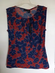 Top sin mangas floral Tahari para mujer talla M NUEVO - Imagen 1 de 4