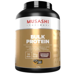 MUSASHI Bulk Protein 2KG Powder - Chocolate Milkshake P26g, C23g & F3g Bulking - Picture 1 of 2