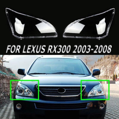 For Lexus RX300 RX350 2004-2008 2007 Pair Headlight Lens Cover Clear Shell - Imagem 1 de 4