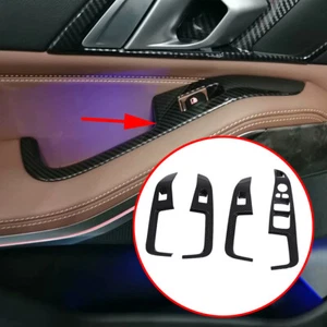 Interior Handrail Decor Cover For BMW X5 G05 2019-2022 Carbon Fiber Molding Trim - Picture 1 of 6
