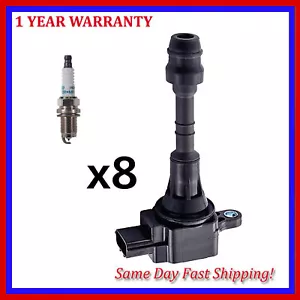 For Infiniti QX5 Nissan Armada 5.6L V8 UF510 Ignition Coil & 3417 Spark Plug Set - Picture 1 of 3