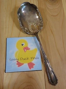 ROCKFORD One Serving Spoon MISTLETOE LUXFOR 9" Silverplate Flatware 1895 - Picture 1 of 5