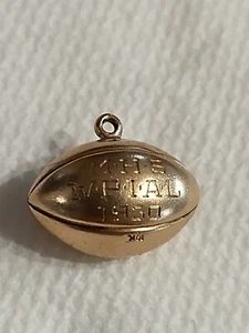 1930 Antique Pocket Watch Fob with 10K Gold Football Charm WPIAL - Picture 1 of 4