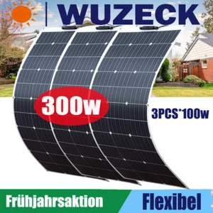 300W Flexibel Solarpanel Solarmodule Mono für Camper Wohnmobil Balkonkraftwerk - Bild 1 von 13