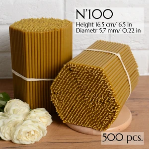 500 Stück Wachskerzen gelbe Kerze №100 Ritualkerzen Kerzenset - Bild 1 von 6