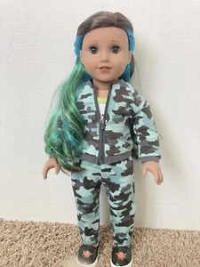 American Girl Puppe TM #89 Street Chic / grün blaue Haare / Top Zustand! Meet! - Bild 1 von 11