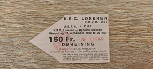 Ticket 1980 KSC Lokeren vs. Dynamo Moscow Uefa Cup 27631 - Picture 1 of 1
