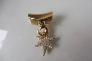 Pierre Lang Pendant, Nice Plated Pendant Star With Sanded Stones - Picture 1 of 4