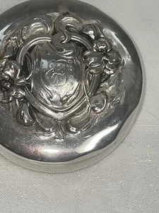 Beautiful Victorian Sterling Marked Art Nouveau Powder Box See description - Picture 1 of 10