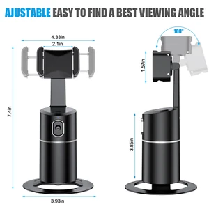 Smart Tracking Phone 360° Tripod Stand Holder - Gimbal Stabilizer [BLACK] - Picture 1 of 11