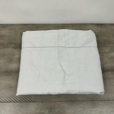 Pottery Barn бельгийский лен стежок на кромке подушка наволочка евро мягкий серый выстиранный читать - Изображение 1 из 4