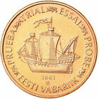 [#733613] Estonia, Euro Cent, 2003, SPL, Acciaio placcato rame