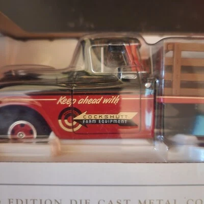 SpecCast Cockshutt Farm Equipment 1957 Chevy Stakebed Truck Die Cast Tractor - Image 1 of 4