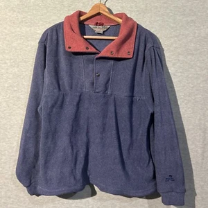 Vintage EMS Jacket Size Small Blue Fleece 1/4 Snap Pullover Hiking Outdoors - Bild 1 von 5