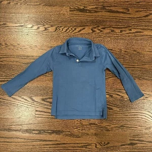 J. Crew crewcuts boys long sleeve polo jersey medium blue 3 - Picture 1 of 3