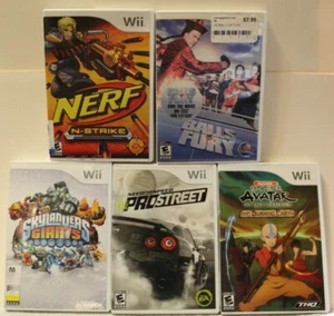 Lote de 5 videojuegos para Wii Nerf Balls of Fury Avatar Skylander Need for Speed Pro - Imagen 1 de 6