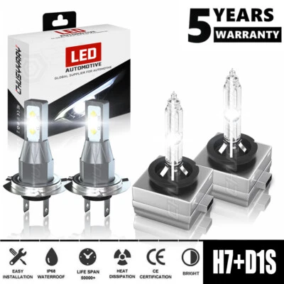 For Volvo S80 2008-2012 2013 4pcs LED HID Xenon Headlight Bulbs Hi/Lo beam kit - Image 1 of 4