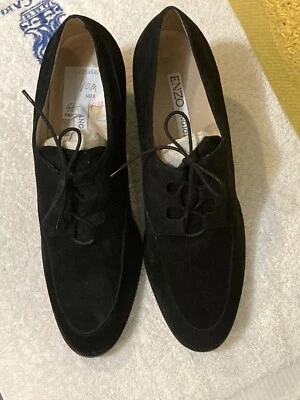 Zapato con cordones de gamuza de tacón talla 10 de Estados Unidos Enzo Angiolini para mujer Foto 1 de 4