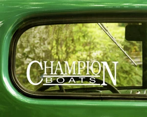 2 CHAMPION BOATS DECALs Sticker For Car Window Bumper Laptop Truck Rv - Picture 1 of 1