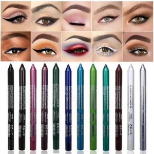 Waterproof Eyeliner Pencil 14 Colors Long Lasting Matte Gel Fluent Eye - Picture 1 of 25