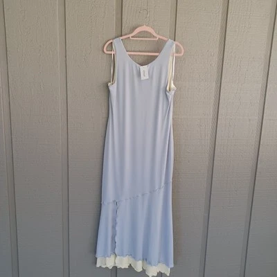 Vestido Derek Lam Mujer Stephanie Talla XL Femenino Dobladillo Abertura Sin Mangas Periwinkle Foto 1 de 4