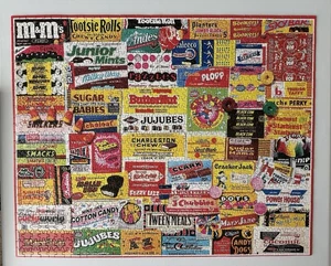 White Mountain Puzzle Candy Wrappers 1000 Teile große Teile 2019 gebraucht - Bild 1 von 5