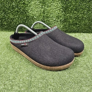 Haflinger GZ Classics Schwarz Wolle Clogs Pantoletten Slipper Hausschuhe Herren 44 US 11 - Bild 1 von 7