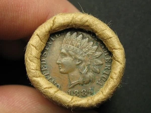 🔥 HALF ROLL 25 COIN SHOTGUN PENNY INDIAN HEAD CENTS NICE XF+ 1880-1889 LOT 1 - Picture 1 of 4