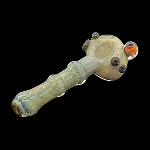 4.5" Glass Spoon Smoking Hand Pipe Fumed - Picture 1 of 6