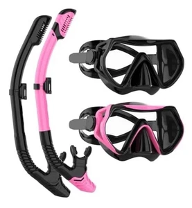 Schnorchelausrüstung für Erwachsene, Dry Top, JRing Set Tauchmaske, 180° Panorama - Bild 1 von 16