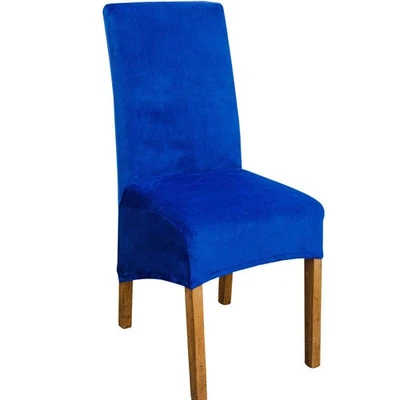 Cubierta de silla con respaldo largo de terciopelo tamaño XL cubierta grande para silla de comedor de spandex Foto 1 de 4