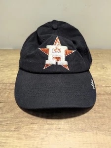 '47 Brand HOUSTON ASTROS Womens Baseball Cap Silver Bling Navy Cotton Hat OSFA - Picture 1 of 11