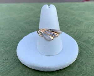 14K Yellow Gold Kabana Diamond Mother Pearl Ring (Size 8) - Picture 1 of 21