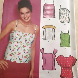 Easy Misses Summer Tops Shirt Pattern Simplicity 9270 Uncut Size 4 6 8 10 - Picture 1 of 11