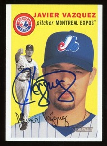 2003 Topps Total JAVIER VAZQUEZ Signed Card autograph AUTO EXPOS RED SOX
