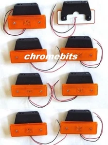 8 Pièce Ambre Clignotant LED 24V Orange Feux de Position Camion Bus Remorque - Imagen 1 de 6