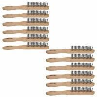 Stainless Steel Curved Wire Brush Rust Removal Cleaning Hand Spid Brush x 3