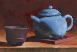original painting 20 x 30 cm 34SmE artwork oil paints modern still life - Picture 1 of 3