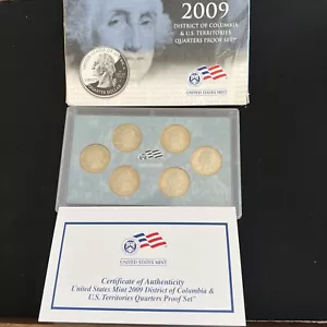 2009-S District of Columbia & U.S. Territories Quarters Proof Set OGP & COA - Picture 1 of 5