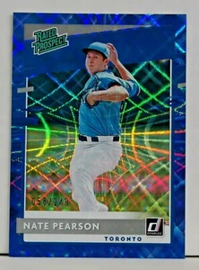 2020 Panini Donruss Nate Pearson RP-6 Rated Prospect Blue 058/249 - Picture 1 of 2