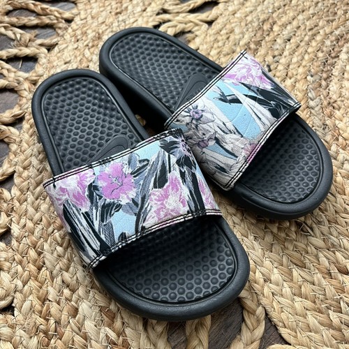 Sandali donna 5M Nike Benassi stampa JDI slide qualsiasi antracite topazio nebbia