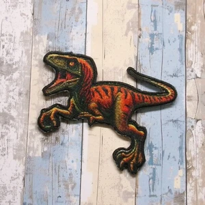 Parche Velociraptor Apliques Plancha Insignia Dinosaurio, Dino, T-rex, Prehistórico Hágalo Usted Mismo - Imagen 1 de 16