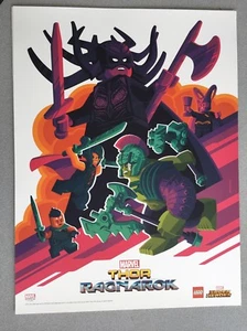 SDCC 2017 Exclusive SDCC LEGO ‘Thor: Ragnarok’ Poster Print Signed ! Tom Whalen - Picture 1 of 2