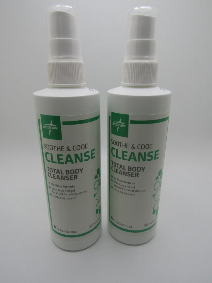 Champú y spray corporal Medline Soothe & Cool Cleanse 8 fl oz con aloe “Lote de 2” Foto 1 de 3