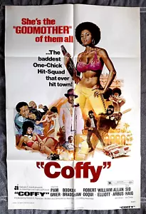 Poster film Coffy PAM GRIER Blaxploitation ROBERT DOQUI Booker Bradshaw HAIG 73 - Foto 1 di 8