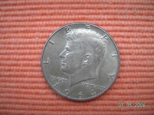 Silbermünze - 1/2 Dollar - USA - J.F.Kennedy - 1964