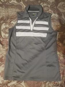 Izod Womens Activewear Tank Top Size M White Blue Floral Sleeveless pullover - Picture 1 of 3