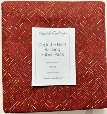 DECK THE HALLS BACKING FABRIC 5YDS X 42" BY KEEPSAKE QUILTING - Image 1 of 3
