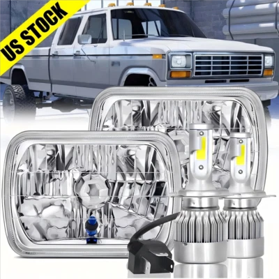 Par de faros LED 5x7 7x6 haz alto bajo para Ford F250/350/450 Super Duty F650 Foto 1 de 4