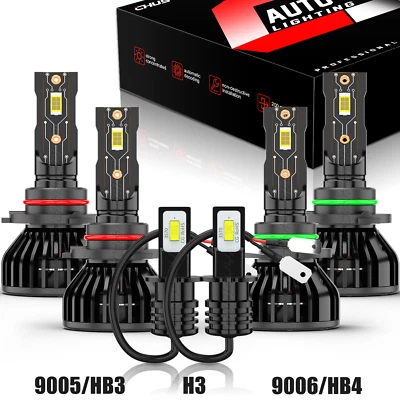 For Dodge Intrepid 1998-2004 LED Headlight Fog Light Bulbs Combo KIT White 6Pcs - Image 1 of 4